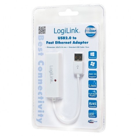 Logilink | Network adapter | Fast Ethernet | USB 2.0 - 2
